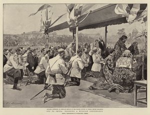 Auf nach China, Segnung eines russischen Kontingents von Frederic de Haenen