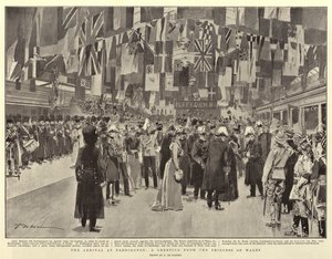 Die Ankunft in Paddington, eine Begrüßung von der Prinzessin von Wales von Frederic de Haenen