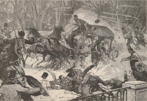 Die Ermordung von Alexander II. am 13. März 1881. Aus Le Monde Illustré, 1881