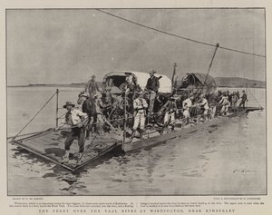 Die Fähre über den Vaal-Fluss bei Windsorton, in der Nähe von Kimberley von Frederic de Haenen