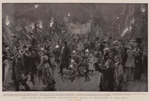 Die Entlastung von Ladysmith, außergewöhnliche Szene der Begeisterung in Pall Mall von Frederic de Haenen