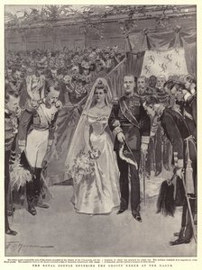 Das Königspaar betritt die Groote Kerke in Den Haag von Frederic de Haenen