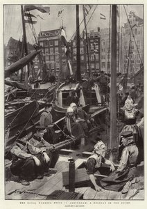 Die königlichen Hochzeitsfeiern in Amsterdam, ein Feiertag in den Docks