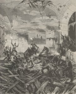 Der Winterpalast nach der Explosion, Abend des 17. Februar 1880