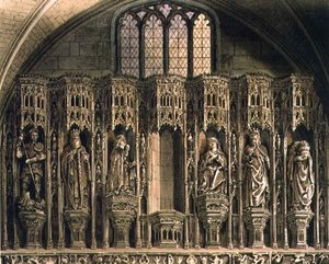 Schirm über der Kapelle von Heinrich dem Fünften, Tafel O aus 