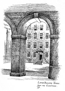 Lamb Building, Temple, von den Kreuzgängen, London von Frederick Adcock