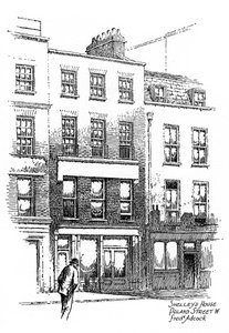 Haus von Percy Bysshe Shelley, Poland Street, Borough of Westminster, London, 1912