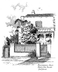 Haus von Samuel Richardson, North End, Fulham, London, 1912 von Frederick Adcock