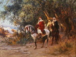 Araber zu Pferd von Frederick Arthur Bridgman