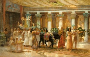 Die Prozession des heiligen Stiers Apis, ca. 1879 von Frederick Arthur Bridgman
