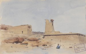 Der Tempel von Dendur, zeigt das Pylon und die Terrasse von Frederick Arthur Bridgman