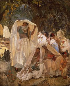 Frauen von Blidah am Tag des Propheten, Algerien von Frederick Arthur Bridgman