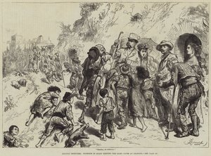 Urlaubsskizzen, Touristen in Spanien besuchen die Zigeunerhöhlen in Granada von Frederick Barnard