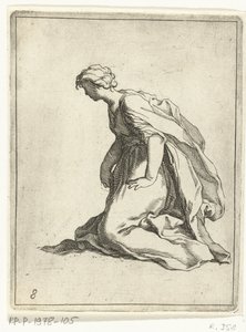 Kniende junge Frau von Frederick Bloemaert