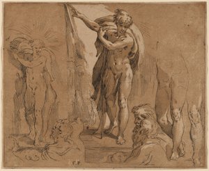 Johannes der Täufer von Frederick Bloemaert after Parmigianino