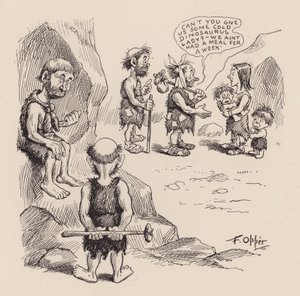 Unsere antediluvianen Vorfahren von F Opper: Nummer Zweiunddreißig (Lithografie) von Frederick Burr Opper