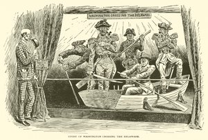 Studie von Washington überquert den Delaware von Frederick Burr Opper