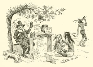 Die Puritaner handeln mit den Indianern von Frederick Burr Opper