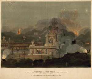 Ein Blick auf den Tempel der Eintracht im Green Park von Frederick Calvert