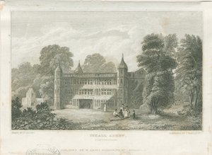 Tixall Hall - Torhaus: Gravur, ca. 1830