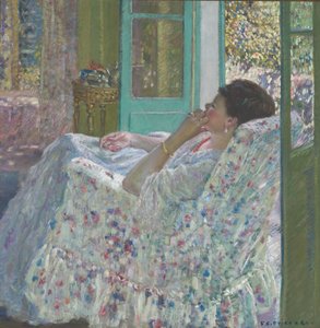 Nachmittag - Gelbes Zimmer von Frederick Carl Frieseke