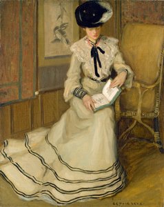 Mädchen beim Lesen, um 1903-04