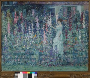 Stockrosen von Frederick Carl Frieseke