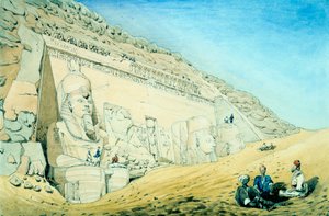 Statuen von Ramses II. vor dem Eingang zum Haupttempel in Abu Simbel, Ägypten, 13. Jahrhundert v. Chr.