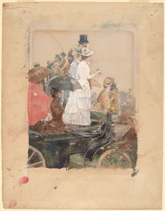 Zuschauer beim Grand Prix, 1888 von Frederick Childe Hassam