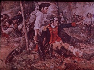 Die Schlacht von Oriskany im Jahr 1777, ca. 1930 von Frederick Coffay (after) Yohn