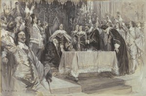 Die zweite Installation von Cromwell als Protektor in der Westminster Hall, 26. Juni 1657 von Frederick Coffay Yohn