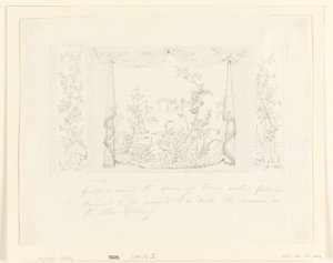 Der Royal Pavilion, Brighton, Blaues (Süd) Zeichenzimmer, Vorgeschlagene Wanddekoration, ca. 1820 von Frederick Crace