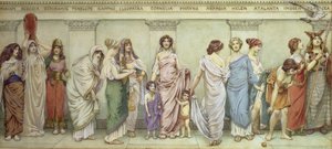 Große Frauen der Antike: Miriam, Rebecca, Semiramis, Penelope, Sappho, Cleopatra, Cornelia, Phryne, Aspasia, Helen, Atalanta, Imogen und Boadicea von Frederick Dudley Walenn