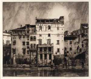 Alte Häuser am Tiber von Frederick G. Hall