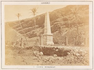 Pazifikstation auf der HMS Triumph - Platte 14, Cook-Denkmal, Hawaii