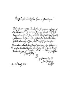 Brief von Joseph Haydn an Herrn von Griesinger, 1803 1865 von Frederick George Netherclift