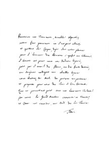 Brief von Friedrich dem Großen, König von Preußen, an Graf Francesco Algarotti, 1740, 1865