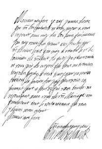Brief von Henrietta Maria, Königin von Charles I., 17. Jahrhundert, 1865