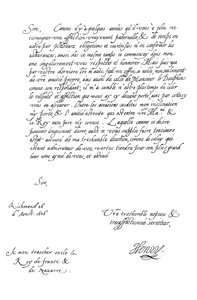 Brief von Henry Frederick, Prinz von Wales, an König Heinrich IV. von Frankreich, 1606 von Frederick George Netherclift