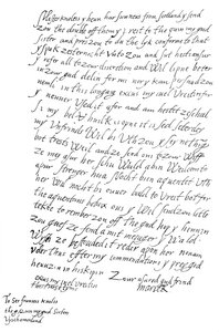 Brief von Maria Stuart an Sir Francis Knollys, 1568, 1865 von Frederick George Netherclift