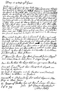 Brief von Titus Oates an den Herzog von Bolton, 1694 von Frederick George Netherclift