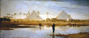 Die Furt zum Dorf in der Nähe der Pyramiden von Frederick Goodall