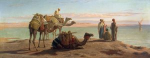 Warten auf das Boot, Golf von Suez, 1872 von Frederick Goodall