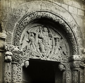 Ely Cathedral: Schnitzerei über der Tür des Priors von Frederick H. Evans