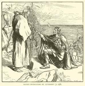 Egfrid bittet St. Cuthbert von Frederick Henry Townsend