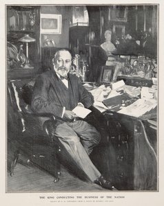 König Edward VII. bei der Staatsführung