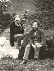 Porträtfotografie von Sir Edward Burne-Jones (1833-98) und William Morris (1834-96) von Frederick Hollyer (1837-1933) von Frederick Hollyer