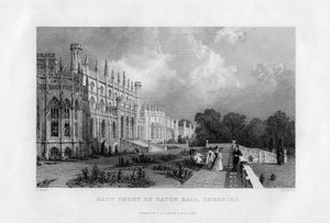Ostfront von Eaton Hall, Cheshire, 1845 von Frederick James Havell