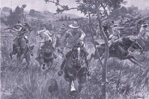 Angriff auf eine Patrouille, aus After Pretoria: Der Guerillakrieg veröffentlicht von Harmsworth Bros Limited, 1901