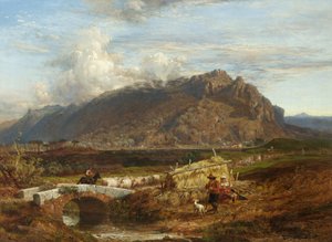 Monte Soracte in der römischen Campagna, 1863 von Frederick Lee Bridell